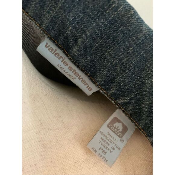 Jean jacket, 100% cotton size petite medium PM Valerie Stevenson - Picture 2 of 3